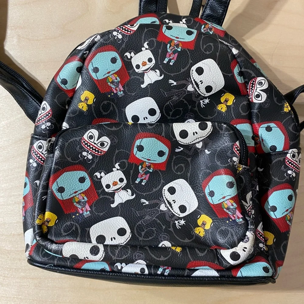 Kids Skull Print Backpack - Black and Red (OC)